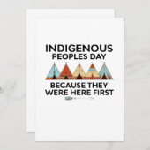 Indiaanse volkerendag waren hier de eerste inheems save the date (Voorkant / Achterkant)