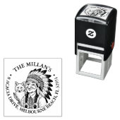 Indiaanse vos thema  zelfinktende stempel (In situ)