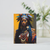 indiaanse vrouw briefkaart (Staand voorkant)