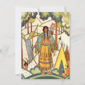  Indiaanse Vrouw Dorp Verjaardag Kaart (Achterkant)