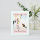 Indiaanse vrouw en adelaar briefkaart (Staand voorkant)