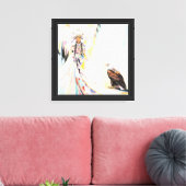 Indiaanse vrouw en adelaar canvas afdruk (Insitu (Woonkamer))