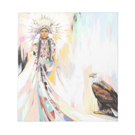 Indiaanse vrouw en adelaar notitieblok