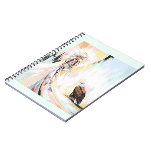 Indiaanse vrouw en adelaar notitieboek (Linkerzijde)