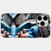 Indiaanse vrouw en trouwe wolf Case-Mate iPhone case (Achterkant (horizontaal))