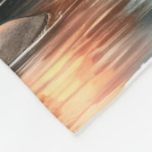 Indiaanse vrouw en wolf in het bos fleece deken (Hoek)