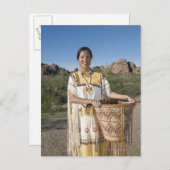 Indiaanse vrouw in traditionele kleding briefkaart (Voorkant / Achterkant)