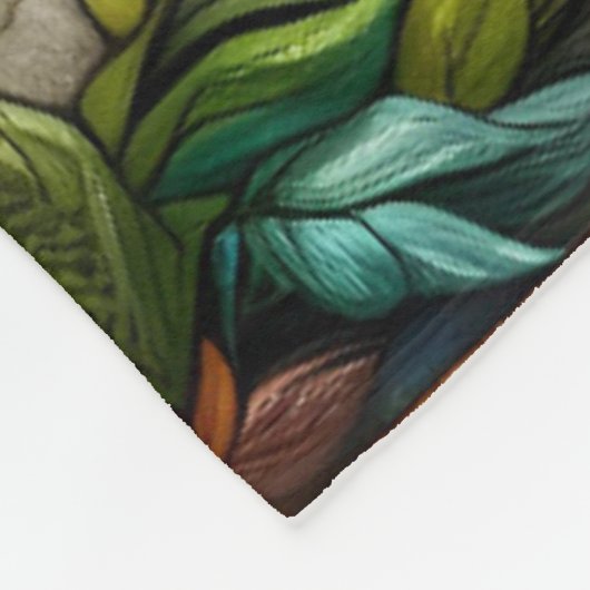 Indiaanse vrouw rust vredig uit met wolf fleece deken (Hoek)