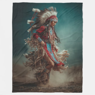 Indiaanse vrouw werpdeken fleece deken