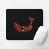Indiaanse zalm vis totem pacific muismat (Met muis)
