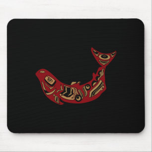 Indiaanse zalm vis totem pacific muismat