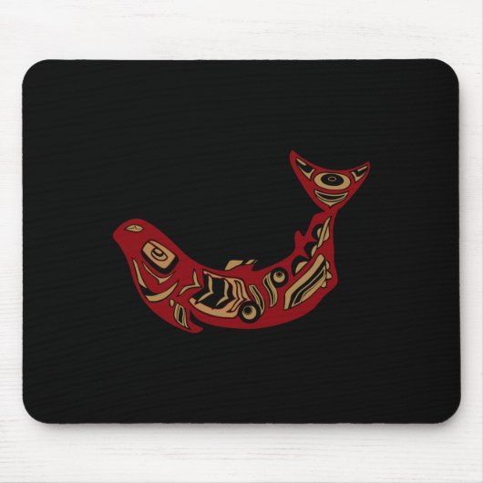 Indiaanse zalm vis totem pacific muismat (Voorkant)