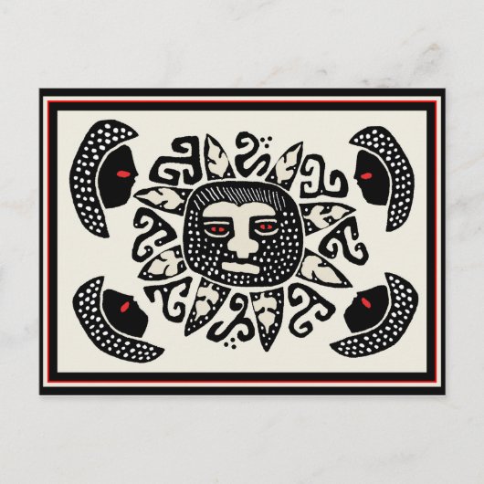 Indiaanse Zonnegestalte Briefkaart (Voorkant)