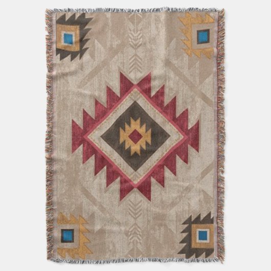 Indiaanse zuidwestelijke stam deken (Voorkant Verticaal)