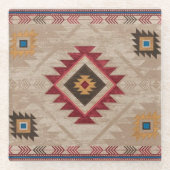 Indiaanse zuidwestelijke stam glazen onderzetter (Voorkant)