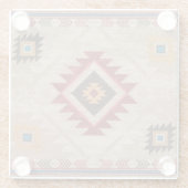 Indiaanse zuidwestelijke stam glazen onderzetter (Achterkant)