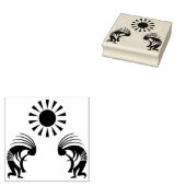 Indiaanse Zuidwesterse Kokopelli Rubberstempel (Gestempeld)