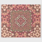Indiaas abstract medaillonpatroon. Boho en zigeune Cadeaupapier (Vlak)