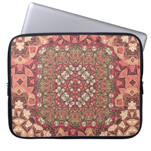 Indiaas abstract medaillonpatroon. Boho en zigeune Laptop Sleeve