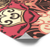 Indiaas abstract medaillonpatroon. Boho en zigeune Poster (Hoek)
