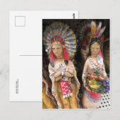 Indiaas Amerikaans Paar Briefkaart (Voorkant / Achterkant)