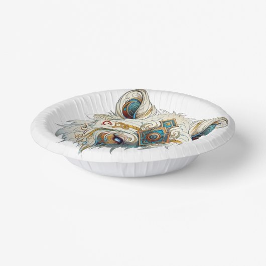 Indiaas-Amerikaanse spirituele wolf papieren bord (Gebogen)