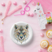 Indiaas-Amerikaanse spirituele wolf papieren bord (Feest)