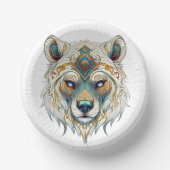 Indiaas-Amerikaanse spirituele wolf papieren bord (Voorkant)