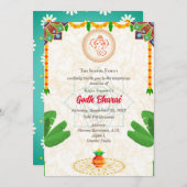 Indiaas Baby shower Godh Bharai Hindu Kaart (Voorkant / Achterkant)