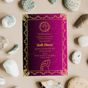 Indiaas Baby shower Godh Bharai Hindu Kaart