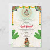 Indiaas Baby shower Godh Bharai Hindu Kaart (Voorkant)