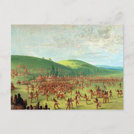 Indiaas balspel briefkaart (Voorkant)