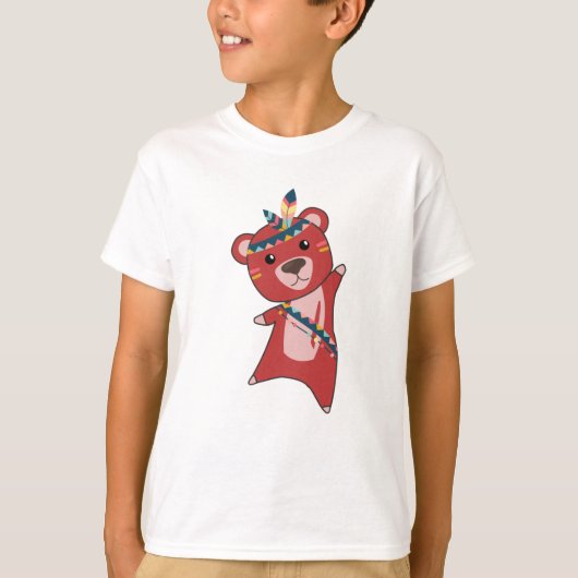 Indiaas Beer dat Teddy Feather Cute verslaat T-shirt (Voorkant)