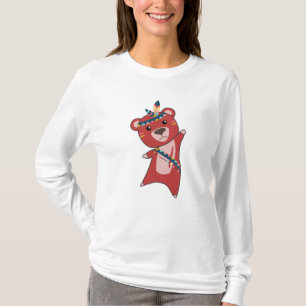 Indiaas Beer dat Teddy Feather Cute verslaat T-shirt