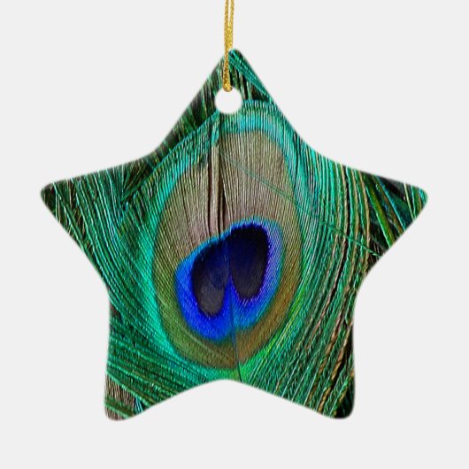 Indiaas blauw Ornament van de Peacock-ster (Voorkant)