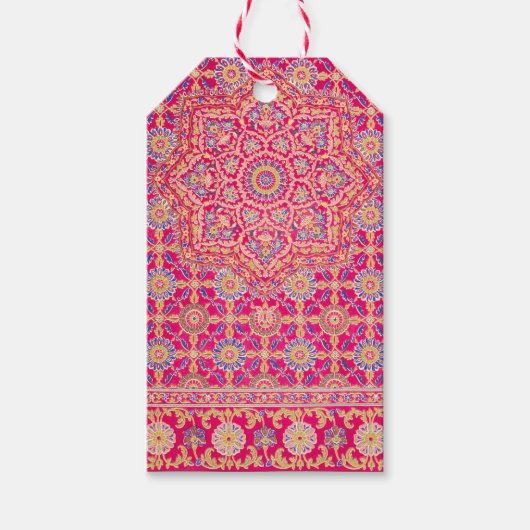  Indiaas borduurpatroon Cadeaulabel (Voorkant)