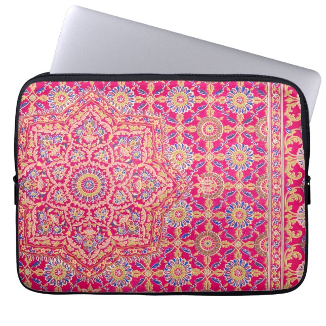  Indiaas borduurpatroon Laptop Sleeve (Voorkant)