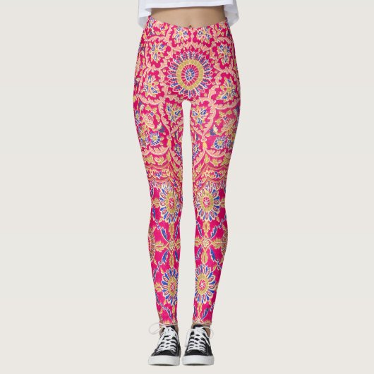  Indiaas borduurpatroon Leggings (Voorkant)