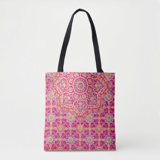 Indiaas borduurpatroon Tote Bag (Voorkant)