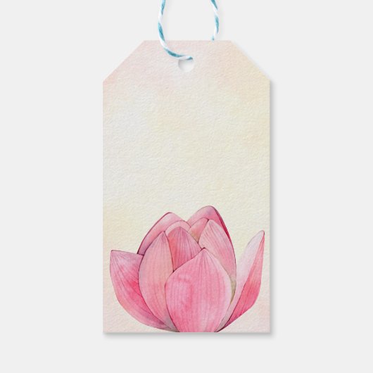 Indiaas bruiloft lotus brudal koppel bedankt voor cadeaulabel (Achterkant)