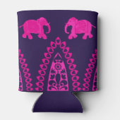 Indiaas decoratief patroon Roze Paars Blikjeskoeler (Achterkant)