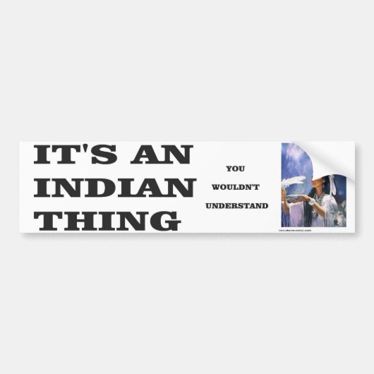 INDIAAS DING-BUMPER BUMPERSTICKER (Voorkant)