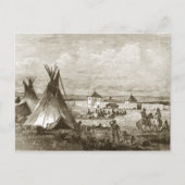 Indiaas dorp briefkaart (Voorkant)