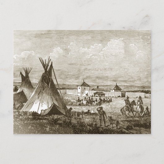 Indiaas dorp briefkaart (Voorkant)