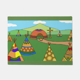 Indiaas dorp deurmat