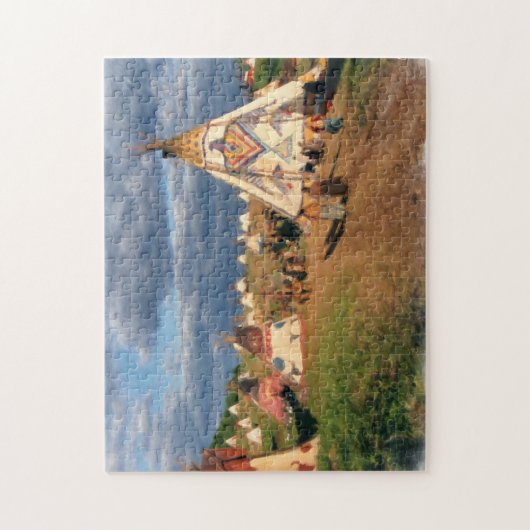 Indiaas dorp legpuzzel (Verticaal)