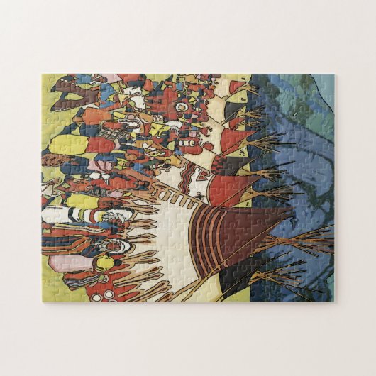 Indiaas dorp legpuzzel (Horizontaal)