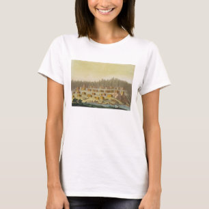 Indiaas dorp, Nieuw-Georgië, Alaska (kleurengrav) T-shirt
