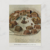 Indiaas dorp Pomeiooc Briefkaart (Voorkant)