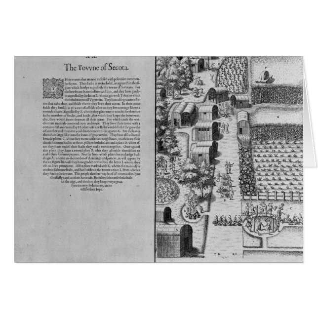 Indiaas dorp Secoton (Voorkant Horizontaal)